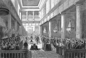First Communion of Crown Prince Napoleon Eugene Louis Bonaparte in the Chapel of the Tuileries