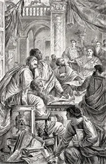 The First Council of Nicaea, by the Roman Emperor Constantine I in 325 AD