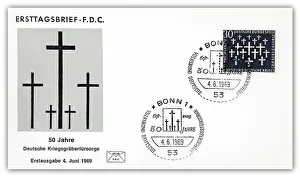 First day cover, 50 years of the German War Graves Commission