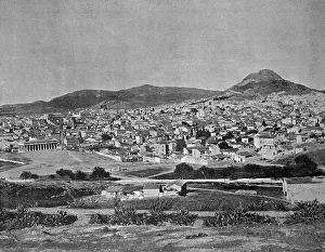 One of the first halftones, cityscape of Athens