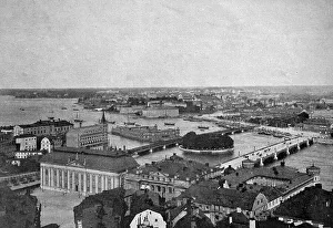 One of the first halftones, cityscape of Stockholm