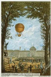 First manned flight in a hydrogen-filled balloon