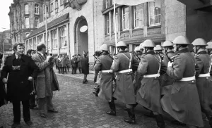 The first meeting of Willy Brandt (Federal Chancellor of the FRG) and Willi Stoph (MP of the GDR)
