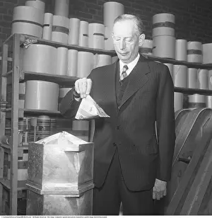 The first Tetra Pak carton - a tetrahedron patented by Ruben Rausing