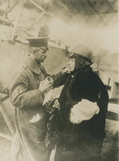 First World War 1914-1918. A pilot is being prepared for a flight mission
