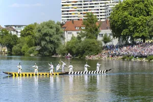 Fischerstechen on the Danube, old custom in Ulm