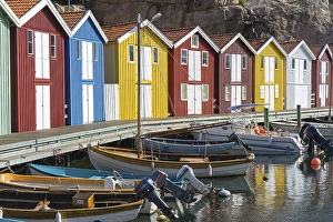 Category Scandinavia Prints: Fishing boats and colourful boathouses