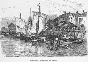 Fishing boats on the Pregel, Kaliningrad