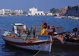 Fishing harbour, fishing boats