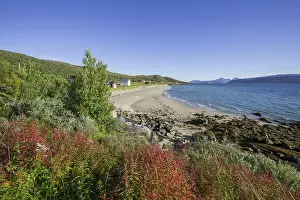 Fishing huts in Gamvika cove, Senja Island