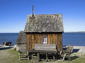 Fishing village Helgumannen, Island Faroe