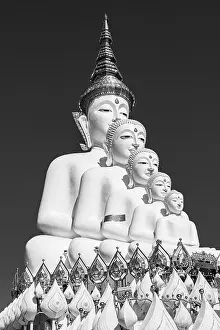 Framed Print : Five-headed Buddha statue, black and white photo Framed Print : Five-headed Buddha statue, black and white photo