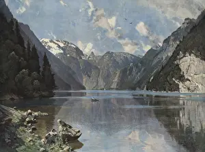 Fjord in mountain landscape in Norway