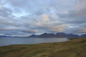Fjord and mountains in north Iceland