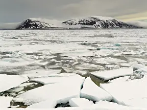 Fjord with pack ice, Phippsoya