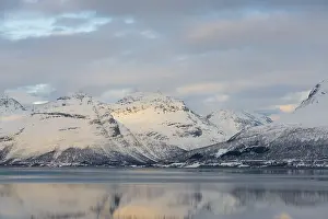 Fjord in winter, Balsfjord, Northern Norway