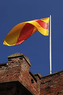 Flag of Baden-Wuerttemberg at Staufenberg Castle