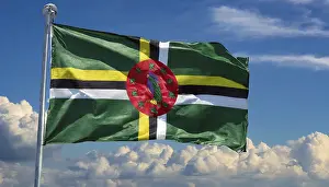 The flag of Dominica, Lesser Antilles