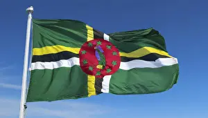 The flag of Dominica, Lesser Antilles