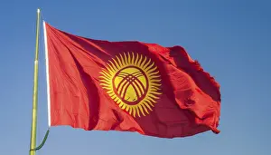 The flag of Kyrgyzstan, Kyrgyzstan