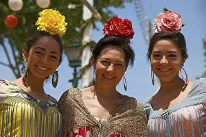 Flamenco dancers at the Feria de Abril