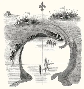 The fleet of Estevao da Gama attacking the Ottoman fleet in its harbor at Suez