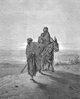 The flight into Egypt is a biblical event described in the Gospel of Matthew