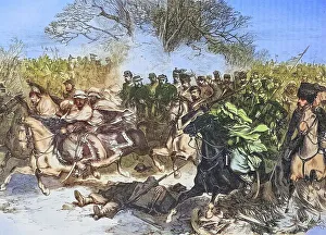 Flight of French cavalry after the battle of Orleans
