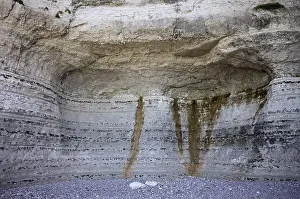 Flint inclusions in chalk cliffs