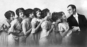 Flirt, seven women are interested in one man