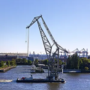Floating crane HHLA III in the Port of Hamburg