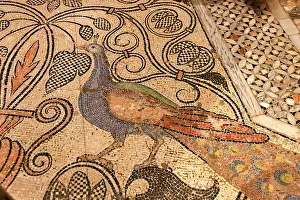 Floor mosaic with peacock in the Basilica di San Marco