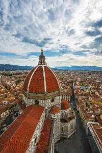 Florence Cathedral, Cattedrale di Santa Maria del Fiore with the dome by Brunelleschi