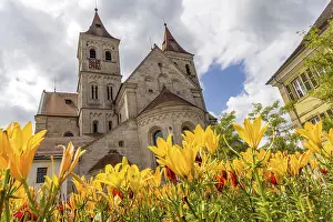 Flower bed with lilies, St Vitus Basilica