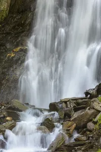 Flowing water at the Gartel waterfall in Hohe Tauern National Park