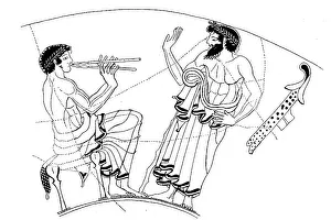 Flute lessons, pupil and teacher