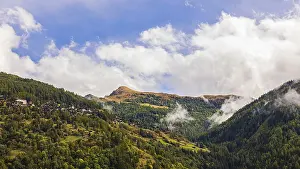 Fog rises in Val d'Anniviers