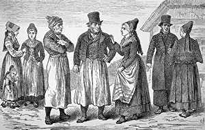Folk costumes on Ruegen, Mecklenburg-Vorpommern