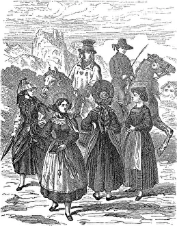Folk traditional costume from the Algau