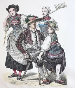 Folk traditional costume, clothing