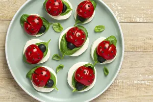 Food, Caprese ladybug tomatoes
