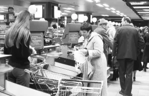 The food department of the department stores Karstadt 1982