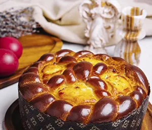 Food, Festive easter table setting with traditional meal