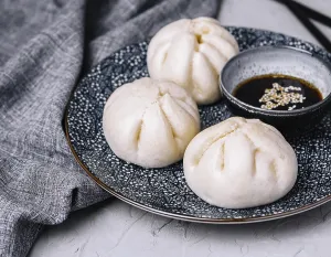 food still-life, Steamed pork buns