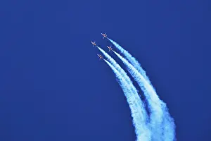 Formation flight of the Patrouille Suisse with the Northrop F-5E Tiger II