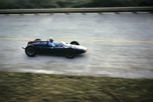 Formula 1 Italian Grand Prix in Monza, September 1961, probably Roy Salvadori, Cooper Climax car