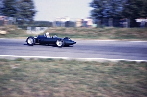 Formula 1 race, Italian Grand Prix, Monza 1961 BRM Climax racing car by Tony Brooks