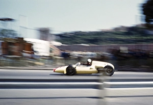 Formula One race, Monaco Grand Prix 1961, from the original caption, intended to represent Olivier Gendebien, Emeryson Maserati car at Sainte Devote