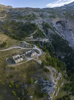 Forte al Seguret, military fortification and old military alpine road in the Alps