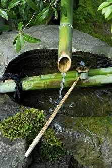 Fountain and bamboo ladle, Ryoanji
